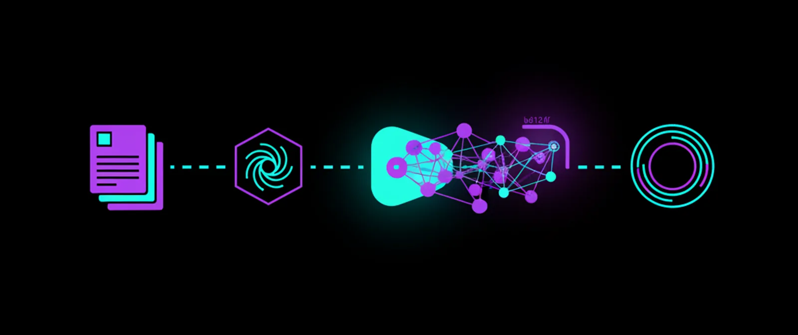 A file passing through a scan that maps its connections outward, ending at a target