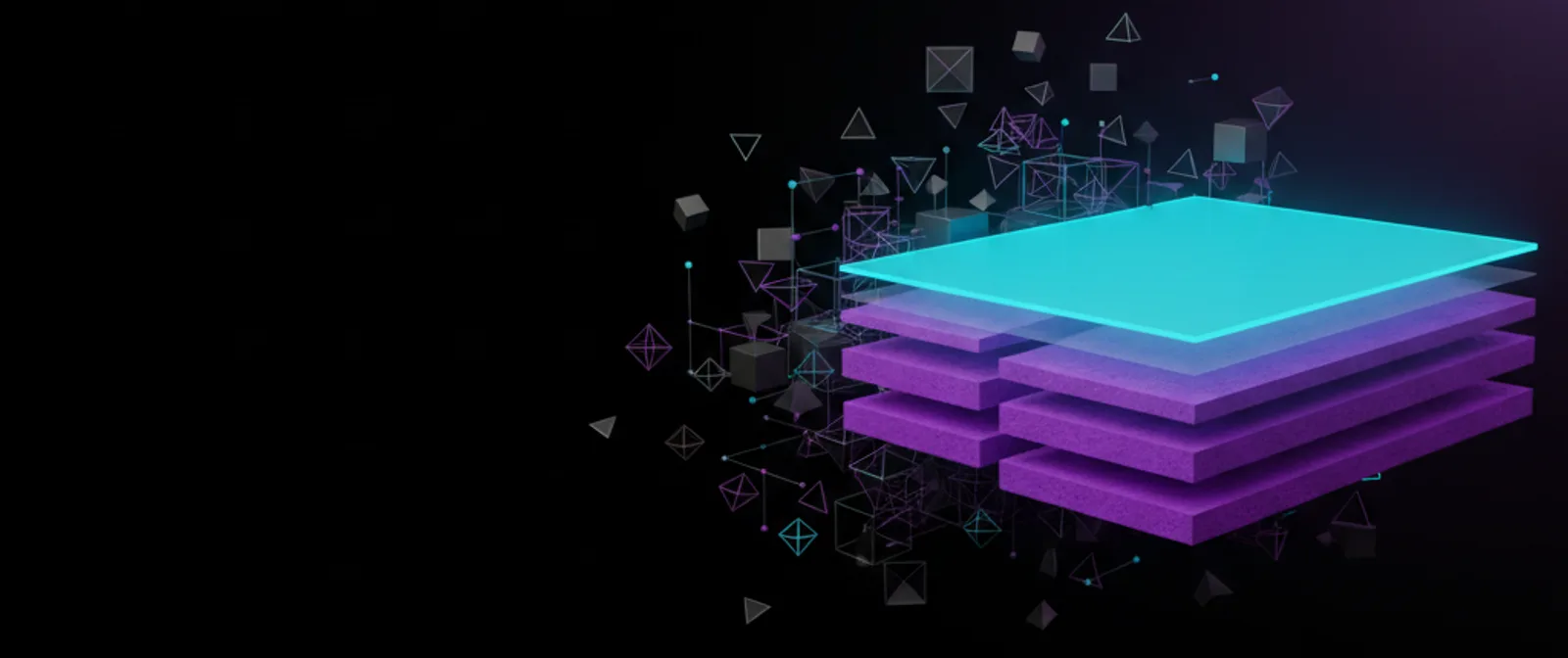 Loose fragments of data drawn into an ordered stack, the way storage use becomes visible once it's sorted